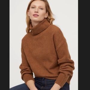 Cowl Neck Tan Sweater
